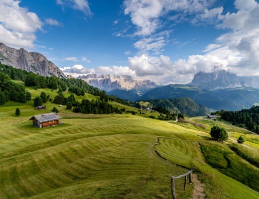 field, mountains, rural